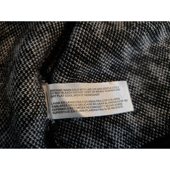 (N5) Y2K Carolyn Taylor Womens Sweater Size XL Dolman Houndstooth Pullover Black - Picture 8 of 8